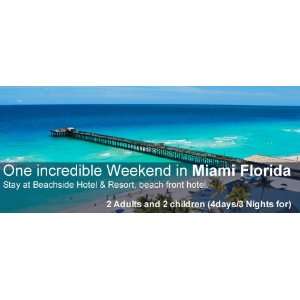 Oceanfront Beachside Miami Beach Hotel Vacation Package for 4 days & 3 
