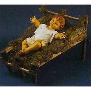  Fontanini 50 Gowned Infant Jesus with Cradle 2 Piece Nativity Set 