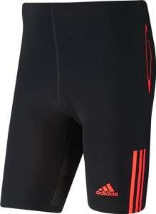   Adizero Mens Large L Shorts Tights Running Soccer Black Red Orange F50