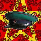 Red Army Border Guard Officer Visor Hat Sickle & Hammer