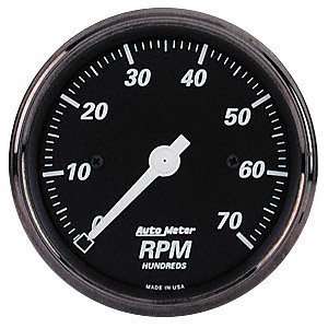  Auto Meter 1498 Black 3 1/8 7000 RPM Electric Tachometer 
