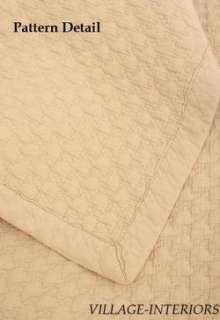 HOTEL STYLE TAN FLAX KING MATELASSE QUILT COVERLET SET  