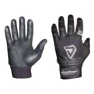  Youth Akadema Sheepskin Leather Batting Gloves   Black 