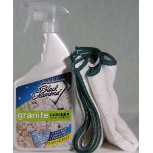  Black Diamond Granite Cleaner kit 1QT/2 Microfiber cloths 