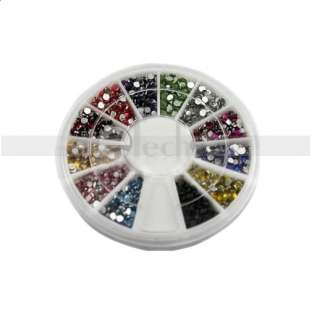 1800 Nail Art Rhinestones Glitter Round 1.5 Wheel F4  
