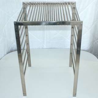 Modern Italian Stainless Steel Side End Tables  