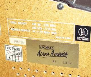   America Cigarette AM/FM/Cassette Tabletop Radio Model 1804  