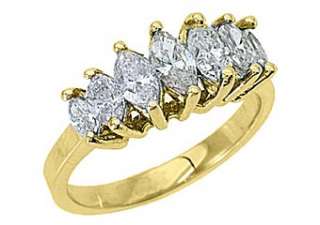 28 CARAT 7 STONE MARQUISE DIAMOND RING WEDDING BAND  