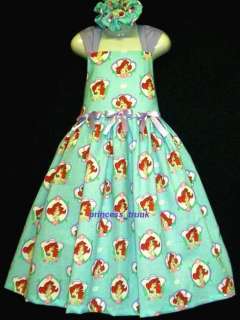 Disney Princess Ariel Cameo Sun Dress Set Sz 12m 10yrs  