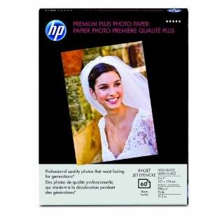 HP Premium Plus Photo Paper, High Gloss, (60 Sheets, 5 x 7 Inches 