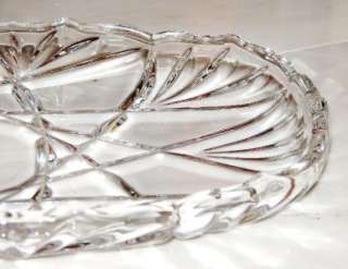 15 CRYSTAL Platter,Glass Serving Tray,Plate,canape dish Hors doeuvre 