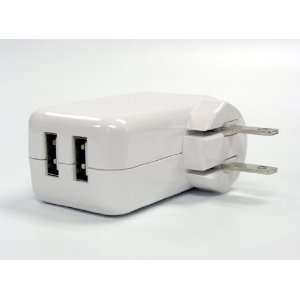  10W Dual USB iPad iPhone Power Charger   Adapter 100 240V AC 