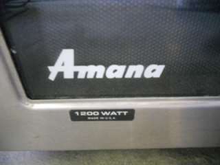 AMANA CRC12T2 COMMERCIAL MICROWAVE OVEN 1200 WATT STAINLESS STEEL 