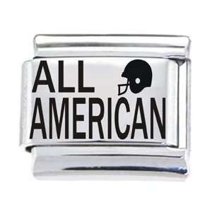  Body Candy Italian Charms Laser All American Football No.1 