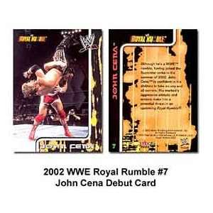 John Cena 2002 Fleer WWE Royal Rumble Debut Wrestling Trading Card # 7