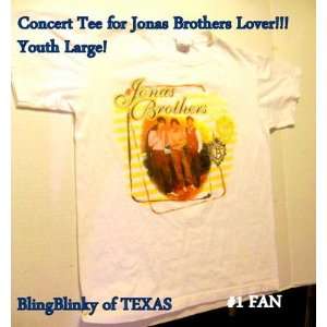 Jonas Brothers Tour 2007 2008 Youth Large Tee Shirt Three Boy Band 