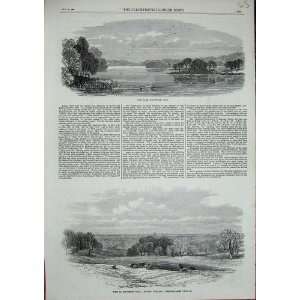  1869 Lake Knowsley Park Liverpool Country Trees Cows