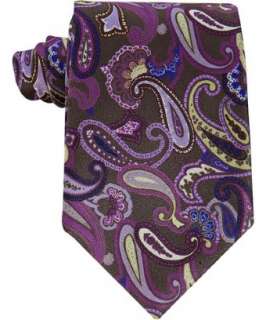 Etro purple paisley silk satin tie  BLUEFLY up to 70% off designer 