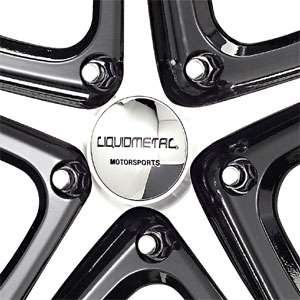 New 20X9 5 115 Liquid Metal Coil 5 Spoke Black Wheels/Rims