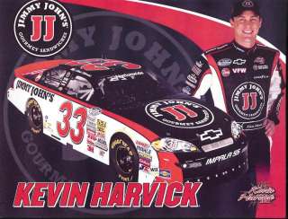   HARVICK JIMMY JOHNS #33 NASCAR NATIONWIDE SERIES POSTCARD  