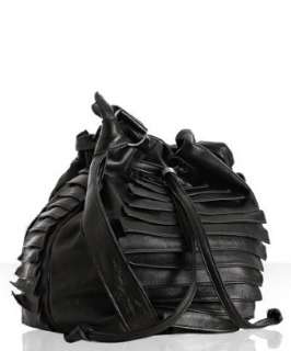 Collina Strada jet black leather Sierra crossbody bag   up 