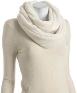 Magaschoni ivory cashmere Infinity scarf  