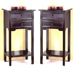 Black Nightstand Side Table Or Office 2 Drawer RP$199  