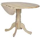 Round Dual Drop Leaf Pedestal Dining Table Medium Oak  