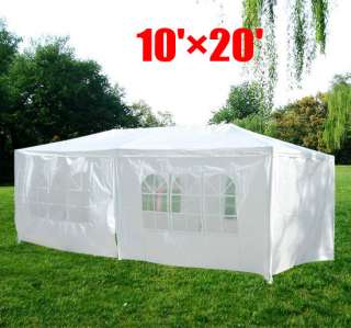   10x30 White/Blue Outdoor Party Tent Gazebo Canopy With Side Walls