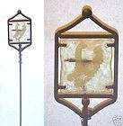 Iron / Glass Stake Candle Lantern, Antique Finish (clear only)
