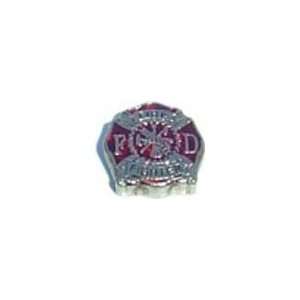    Fire Fighter Seal Floating Charm for Heart Lockets Jewelry