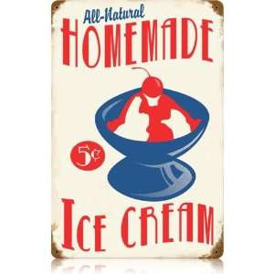  Homemade Ice Cream Vintaged Metal Sign