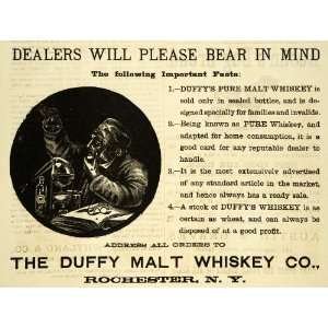  1889 Ad Duffy Malt Whiskey Rochester Alcohol Beverage 
