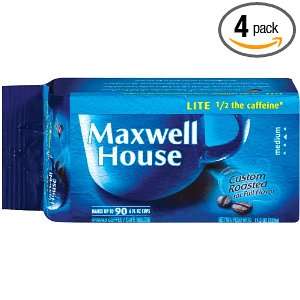 Maxwell House Lite Ground Coffee, 11 Ounces Packages (Pack of 4 