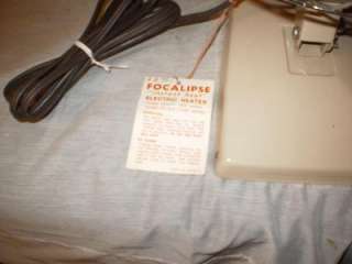 McGraw Edison, Focalipse, Model 321011, Electric Heater  