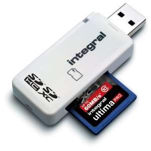  Integral SD / SDHC / SDXC USB Memory Card Reader Single 