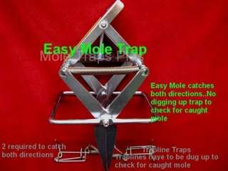 NIB New Easy Mole Eliminator Traps Easy Set Design  