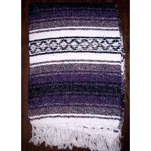  Mexican Yoga Blanket Purple