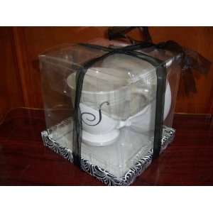   Plate Gift Set with Initial S Great for Gift Microwave and