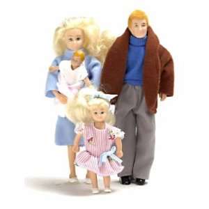  Dollhouse Miniature Modern Doll Family, Blonde Everything 