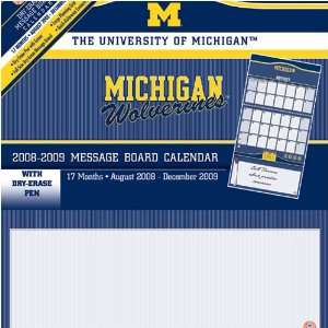   Wolverines NCAA 17 Month Message Board Calendar