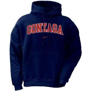 Nike Gonzaga Bulldogs Navy Blue Classic Logo Hoody Sweatshirt (Medium 