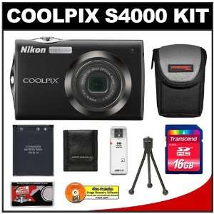 Nikon Coolpix S4000 12 MP Digital Camera with 4x Optical Zoom (Black 