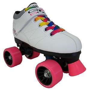   GTX500 White Rainbow Womens Boys Girls Kids Quad Speed Roller Skates
