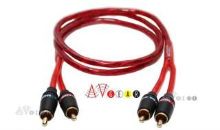 MONSTER 1M car AUDIO 2 RCA to 2 RCA Cable 3.3ft NEW  