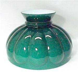 Aladdin Green Glass Melon 10 in Kerosene Oil Lamp Shade  