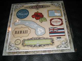 Scrapbooking Hawaii 12x12 Sticker Sheet  
