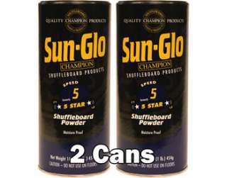 Sun Glo #5 Star Shuffleboa​rd Table Powder Wax (2 Cans)  