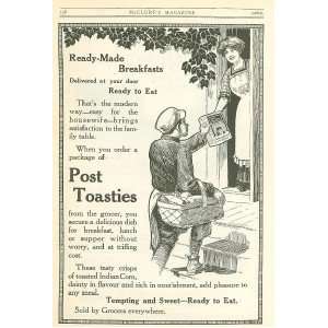  1913 Advertisement Post Toasties Cereal News Boy 