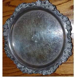Wallace Baroque Silver Plate Tray #264  
